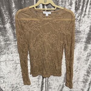 Tan/Brown Lace Blouse